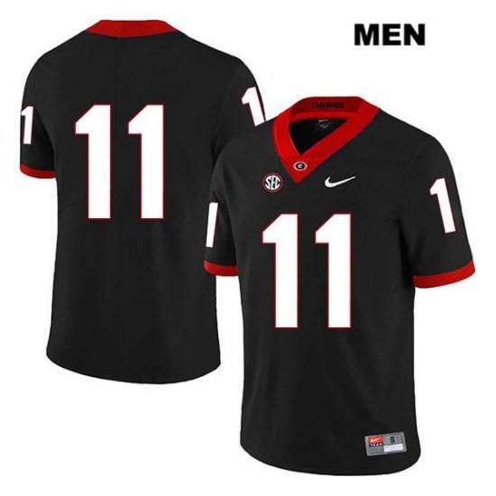 Men's Georgia Bulldogs NCAA #11 Jake Fromm Nike Stitched Black Legend Authentic No Name College Football Jersey LLN1254CI